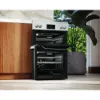 Hotpoint HDME6VDC2AX 60cm Double Oven Electric Cooker with Ceramic Hob - Stainless Steel
