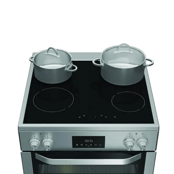 Hotpoint HDME6VDC2AX 60cm Double Oven Electric Cooker with Ceramic Hob - Stainless Steel