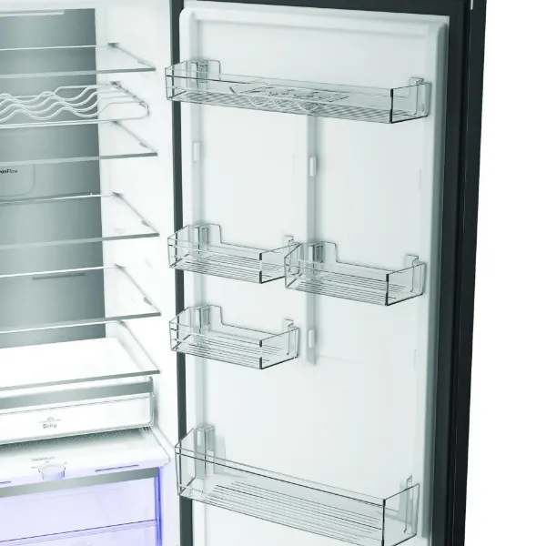 Hotpoint HPK26413XR6UKE 59.5cm 70/30 Fridge Freezer - Black Steel