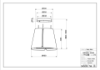 Faber Beat White Matt 45cm Island Cooker Hood_dimensions