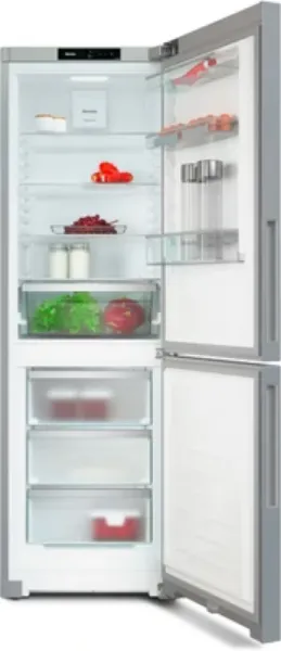 Miele KFN4375BDEL Freestanding 70/30 Fridge Freezer Frost Free - Silver - B Rated_open
