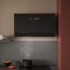 Elica SUPER-PLAT-AT-B 80cm Wide Wall Mounted Hood – Black – A++ Rated_view