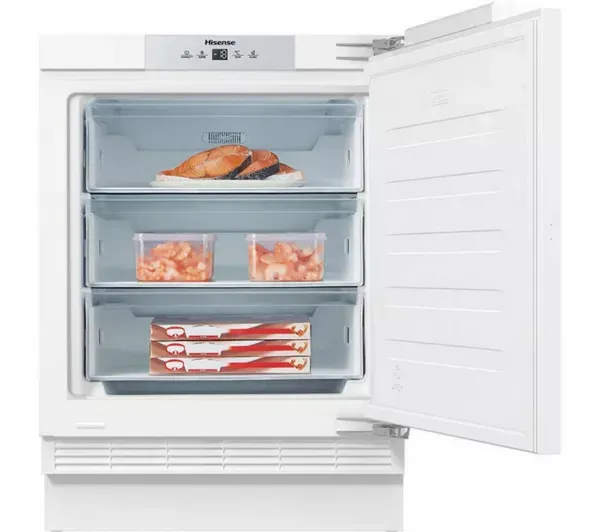 Hisense FUV124D4AWE Integrated Under Counter Freezer with Fixed Door Fixing Kit_in use
