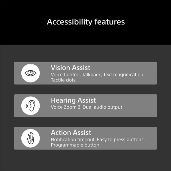 Sony K75S25M2PB.UKA 75" 4K BRAVIA 2 II Direct LED Google TV_accessibility