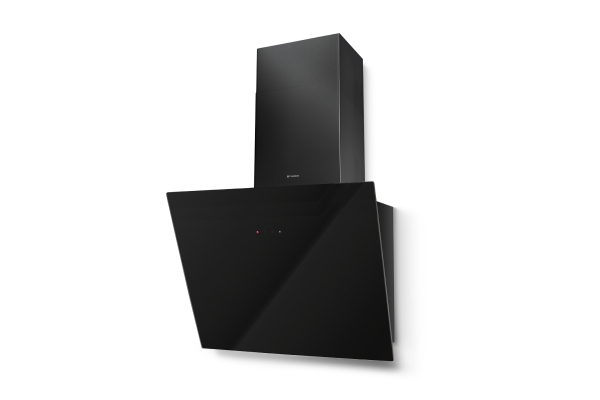 Faber Tweet EG8 LED A80 80cm Black Glass Wall Mounted Cooker Hood_front