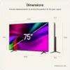 LG 75NU900B6LA.AEK 75" 4K UHD NANO AI Smart TV_dimensions