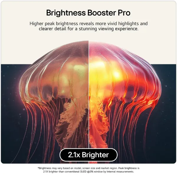 LG OLED48G66LS.AEK 48" 4K OLED evo AI Stand version Smart TV_brightness