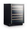 Rangemaster RDZ6046BL/ 126170 60cm Dual Zone Wine Cooler in Black with Stainless Steel Trim_door