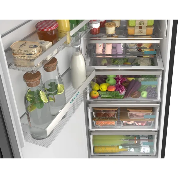 Siemens KS36NAXCG Freestanding fridge in dark inox_inside
