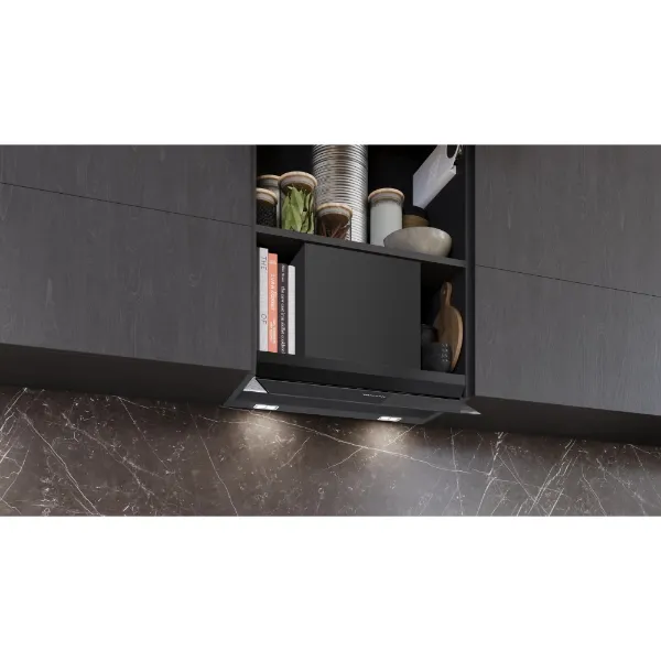 Siemens LJ68BET60B Integrated design hood in matt black _above