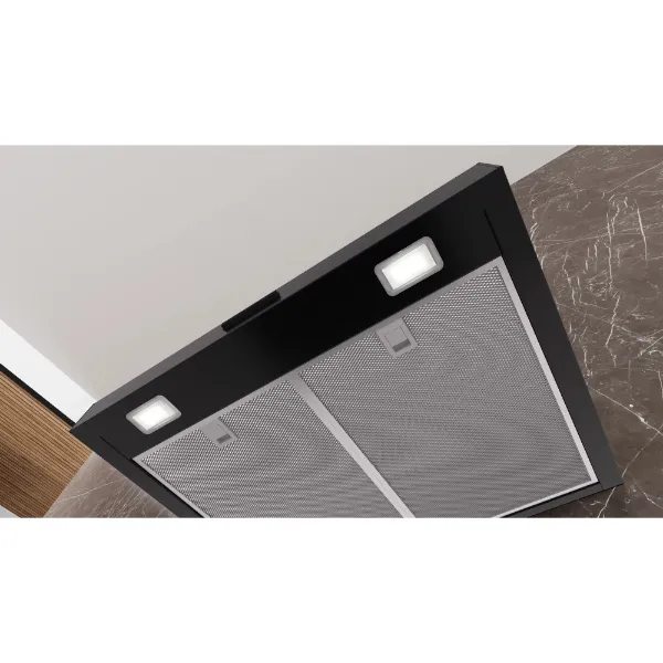 Siemens LC65BCC60B Wall-mounted cooker hood in matt black _below