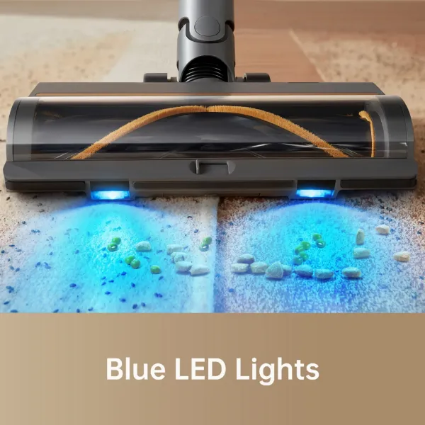 Dreame DRMVTV97A R20 Cordless Stick Vacuum - 90 Minutes Run Time - Grey_blue lights