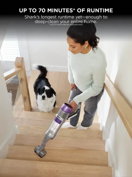 Shark IP1251UK PowerDetect Cordless Vacuum Cleaner - 70 Minutes Run Time - Purple/Grey_70 min runtime