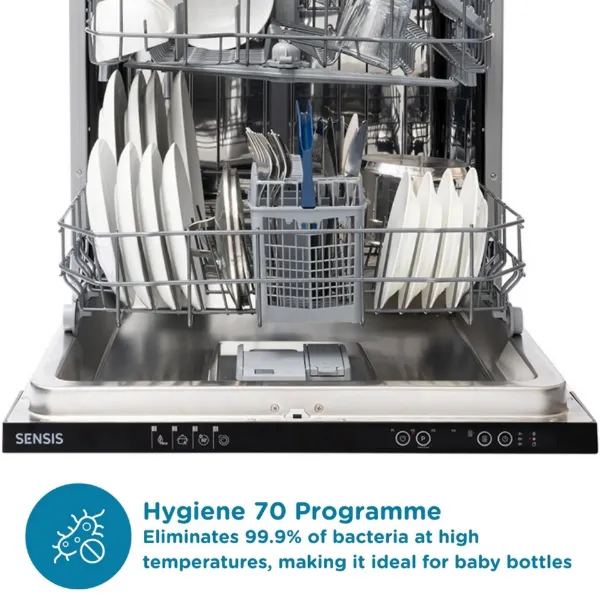 Sensis DWBI0213FSDWA Integrated Dishwasher - White - 13 Place Settings_hygiene 70