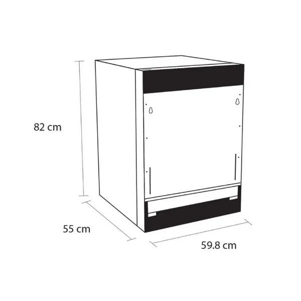 Sensis DWBI0213FSDWA Integrated Dishwasher - White - 13 Place Settings_dimensions