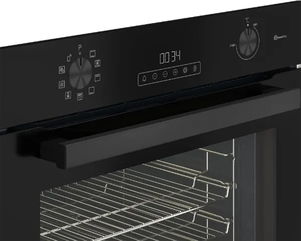 Blomberg ROEN8232WBP 72L Single Electric Oven - Black_angled view