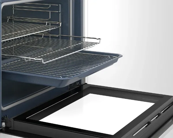 Blomberg ROEN8232WBP 72L Single Electric Oven - Black_open angled