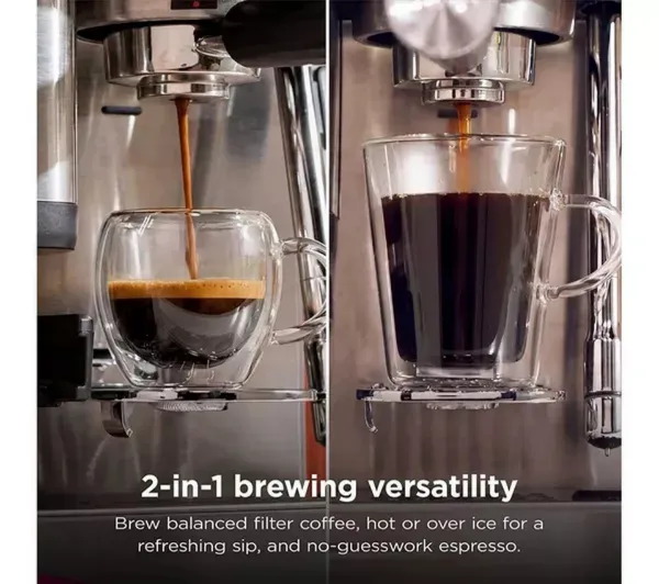 Ninja ES301UK Luxe Café MINI Espresso Machine - Black/ Silver_2 in 1