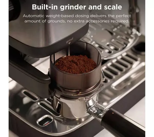 Ninja ES301UK Luxe Café MINI Espresso Machine - Black/ Silver_grinder