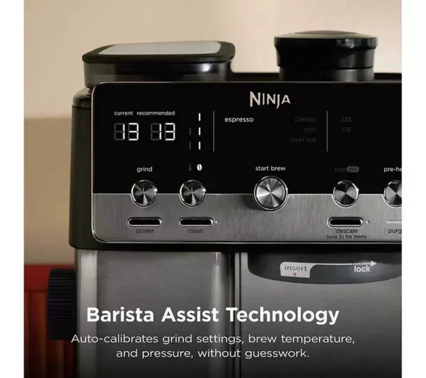 Ninja ES301UK Luxe Café MINI Espresso Machine - Black/ Silver_barista assist