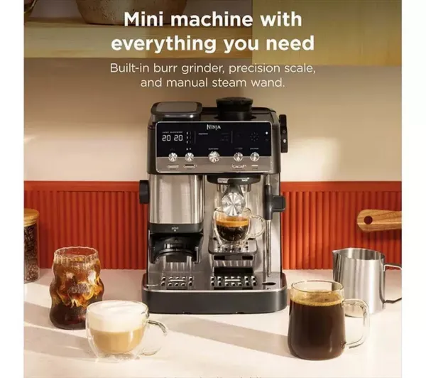 Ninja ES301UK Luxe Café MINI Espresso Machine - Black/ Silver_mini machine