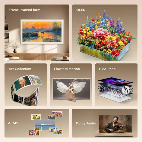 TCL 43A400 PRO-UK 43" 4K Ultra HD QD-MINI LED AI Art TV_features