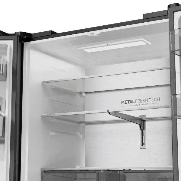Haier HFR59F18CWMB French Door Style Fridge Freezer - Black