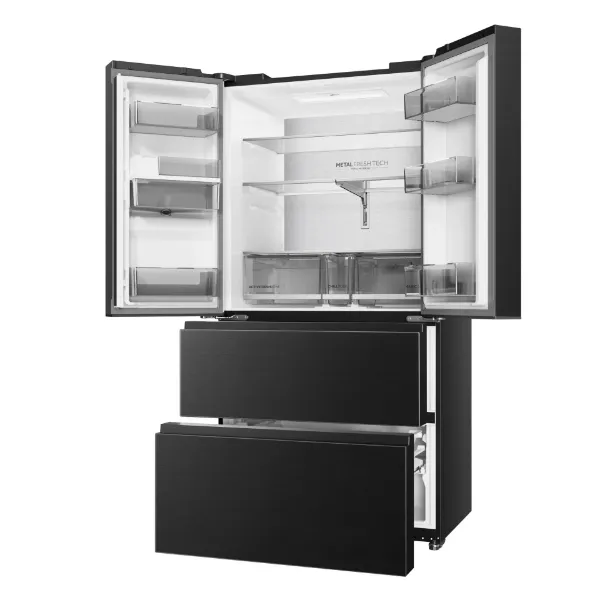 Haier HFR59F18CWMB French Door Style Fridge Freezer - Black