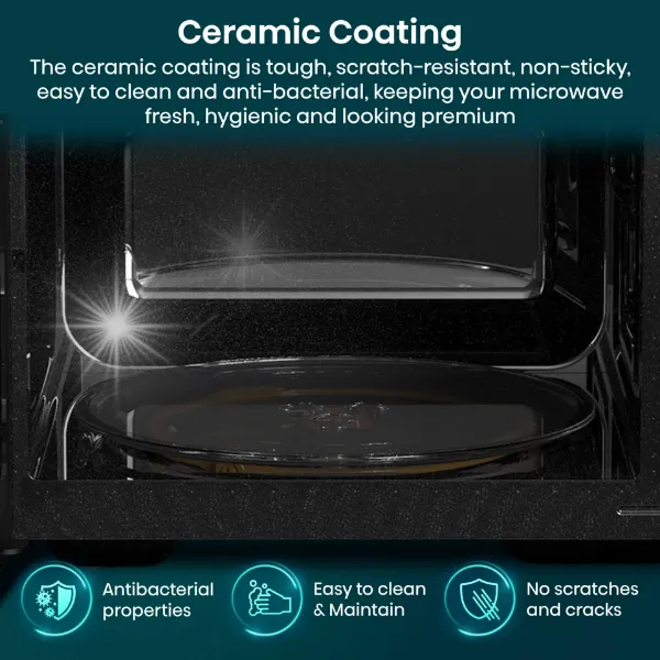 Hisense H23MOBS5H4UK 23 Litres Solo Microwave - Black_coating