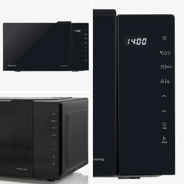 Hisense H23MOBS5H4UK 23 Litres Solo Microwave - Black_angles