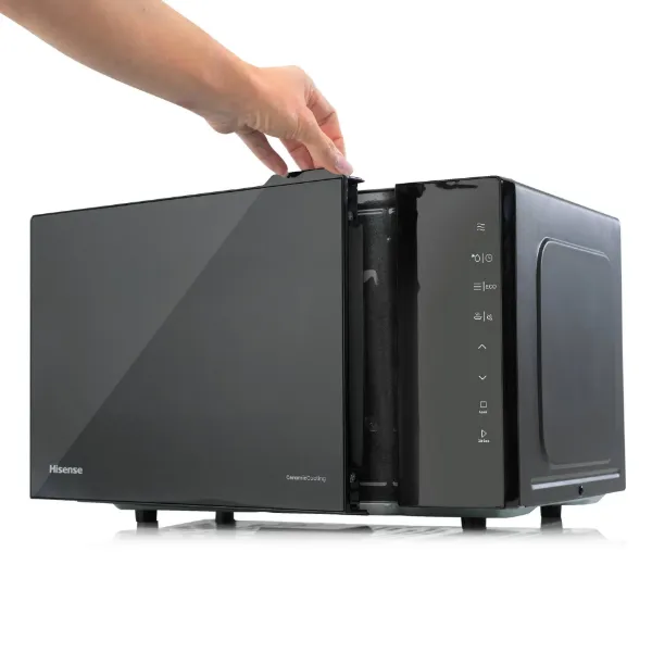 Hisense H23MOBS5H4UK 23 Litres Solo Microwave - Black_angled view