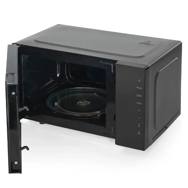 Hisense H23MOBS5H4UK 23 Litres Solo Microwave - Black_angled view open