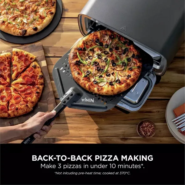 Ninja MO203UK Artisan Outdoor Pizza & Air Fry Oven with Cover - Grey_in use