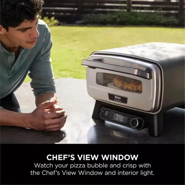 Ninja MO203UK Artisan Outdoor Pizza & Air Fry Oven with Cover - Grey_window