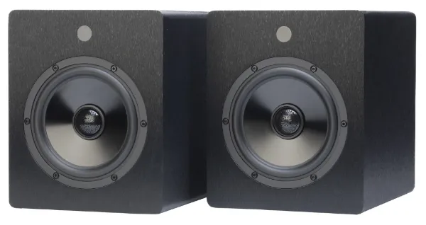 Mitchell Acoustics UStream Two Active stereo wireless Speakers - Black_angled view