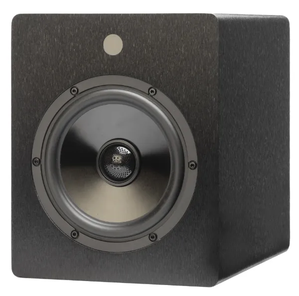 Mitchell Acoustics UStream Two Active stereo wireless Speakers - Black_single angled 3