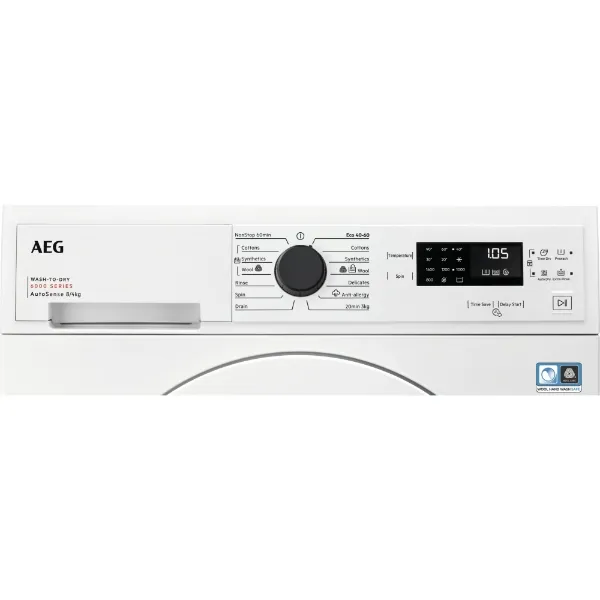 AEG LWX60846B Condenser 8 kg Washer Dryer_controls
