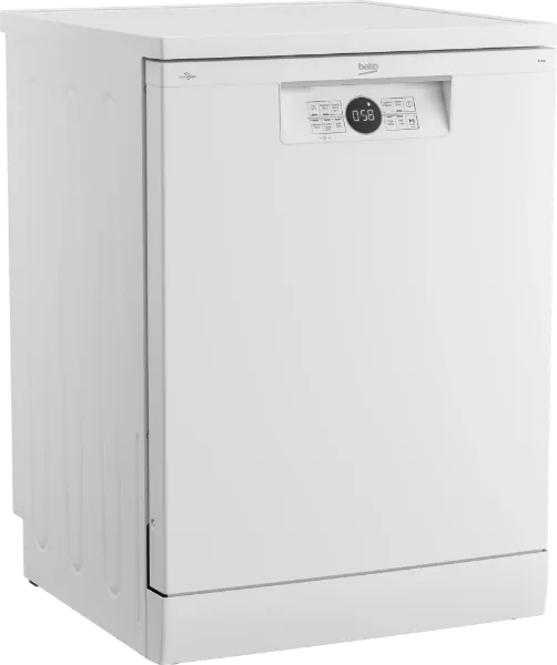 Beko BDFN26432W Full Size Dishwasher - 14 Place Settings_angled view