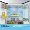 Fridgemaster MQ79395ES 79.4cm 65/35 Total No Frost American Fridge Freezer - Silver_air flow