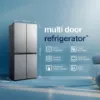 Fridgemaster MQ79395ES 79.4cm 65/35 Total No Frost American Fridge Freezer - Silver_multi door