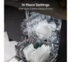 Hisense HS642D90XUK Dishwasher - Stainless Steel - 14 Place Settings_14 place