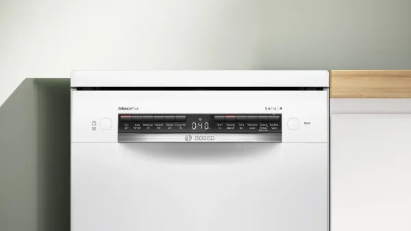 Bosch SPS4HMW14G Series 4 45 cm Freestanding Slimline Dishwasher in White