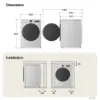 LG Series 5 RHX5009TWB 9kg Heat Pump Tumble Dryer - White