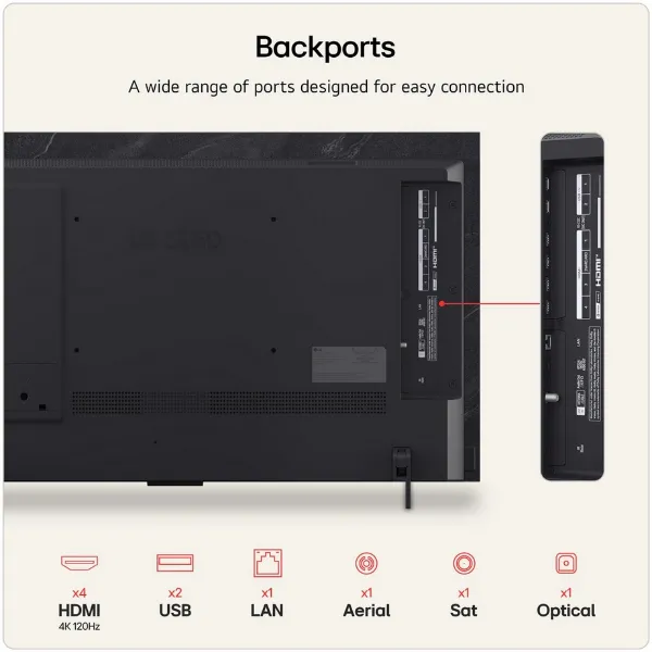 LG OLED42C66LB.AEK 42" 4K OLED Smart TV_ports