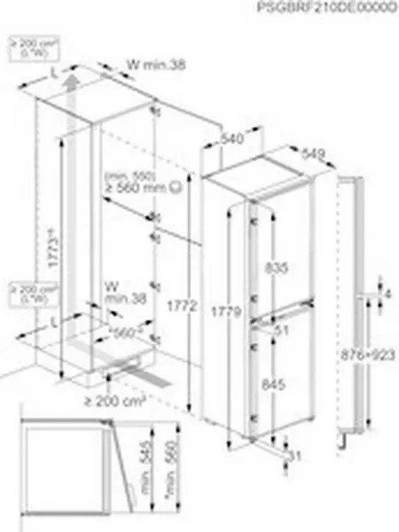 AEG NSC6L185ES 6000 Low Frost AI CoolAssist Integrated Fridge Freezer
