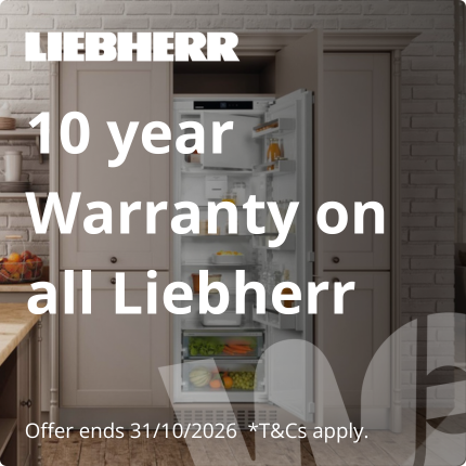 Free 10 year warranty on all Liebherr for a selected time only